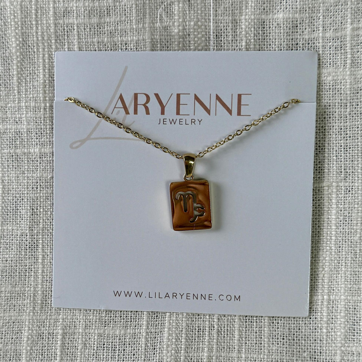 Zodiac Sign Tag Necklace