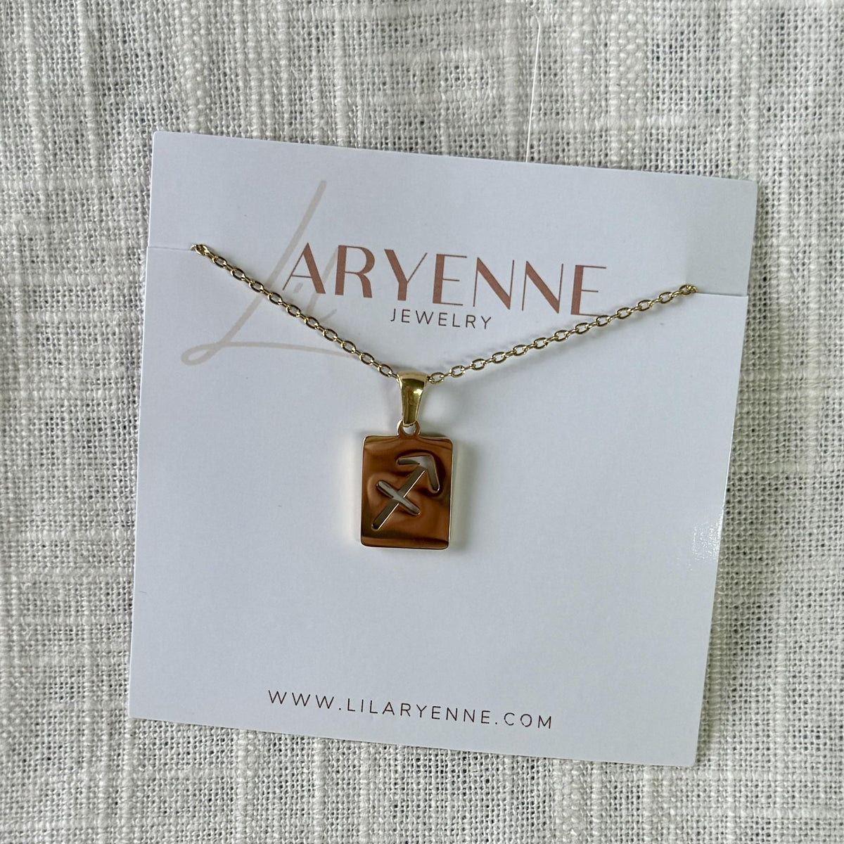 Zodiac Sign Tag Necklace