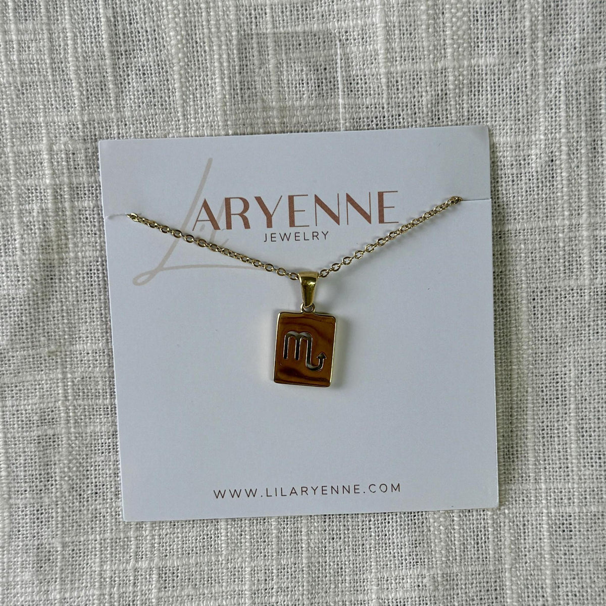 Zodiac Sign Tag Necklace