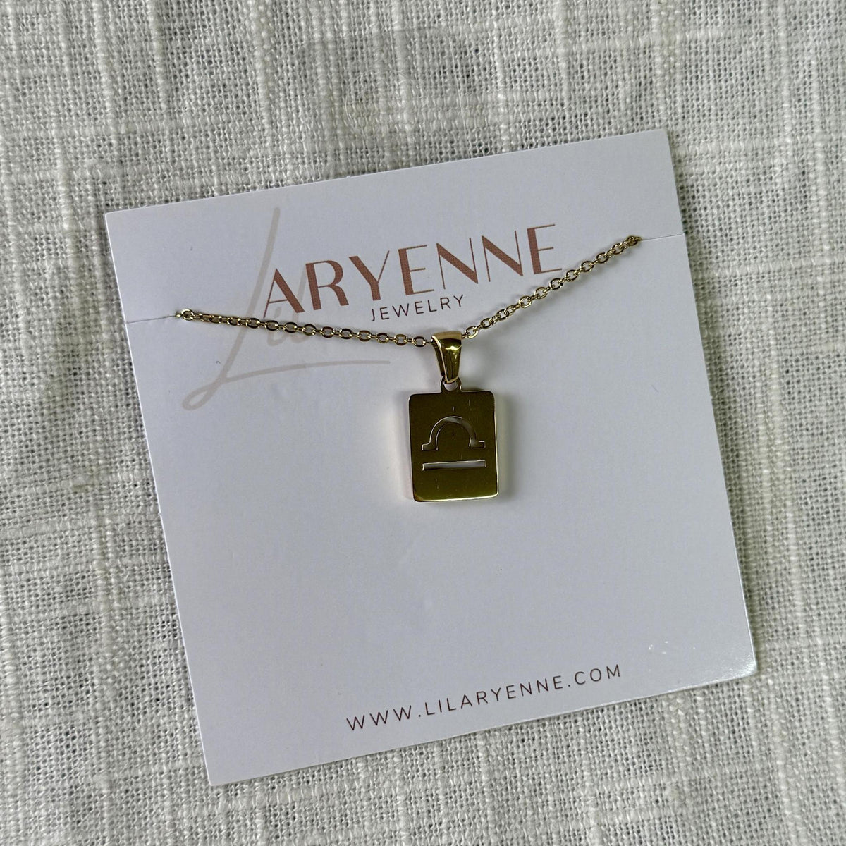 Zodiac Sign Tag Necklace