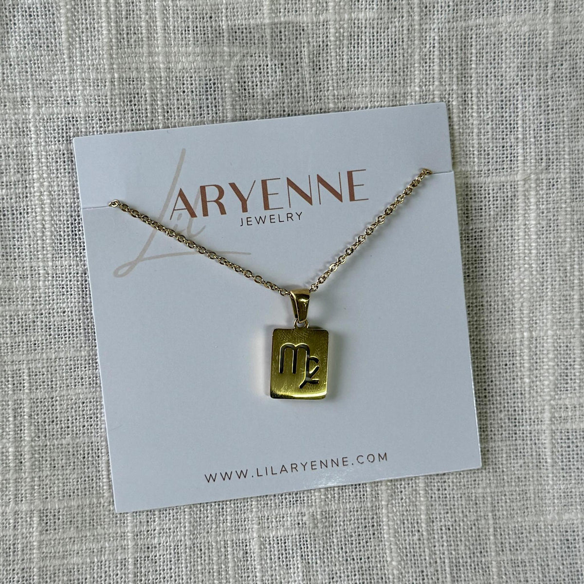 Zodiac Sign Tag Necklace