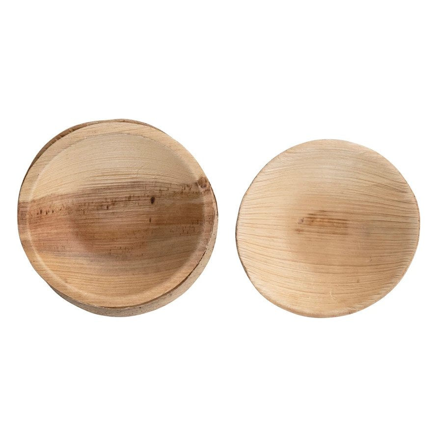 3-3/4" Round Dried Areca Palm Single Use Bowls