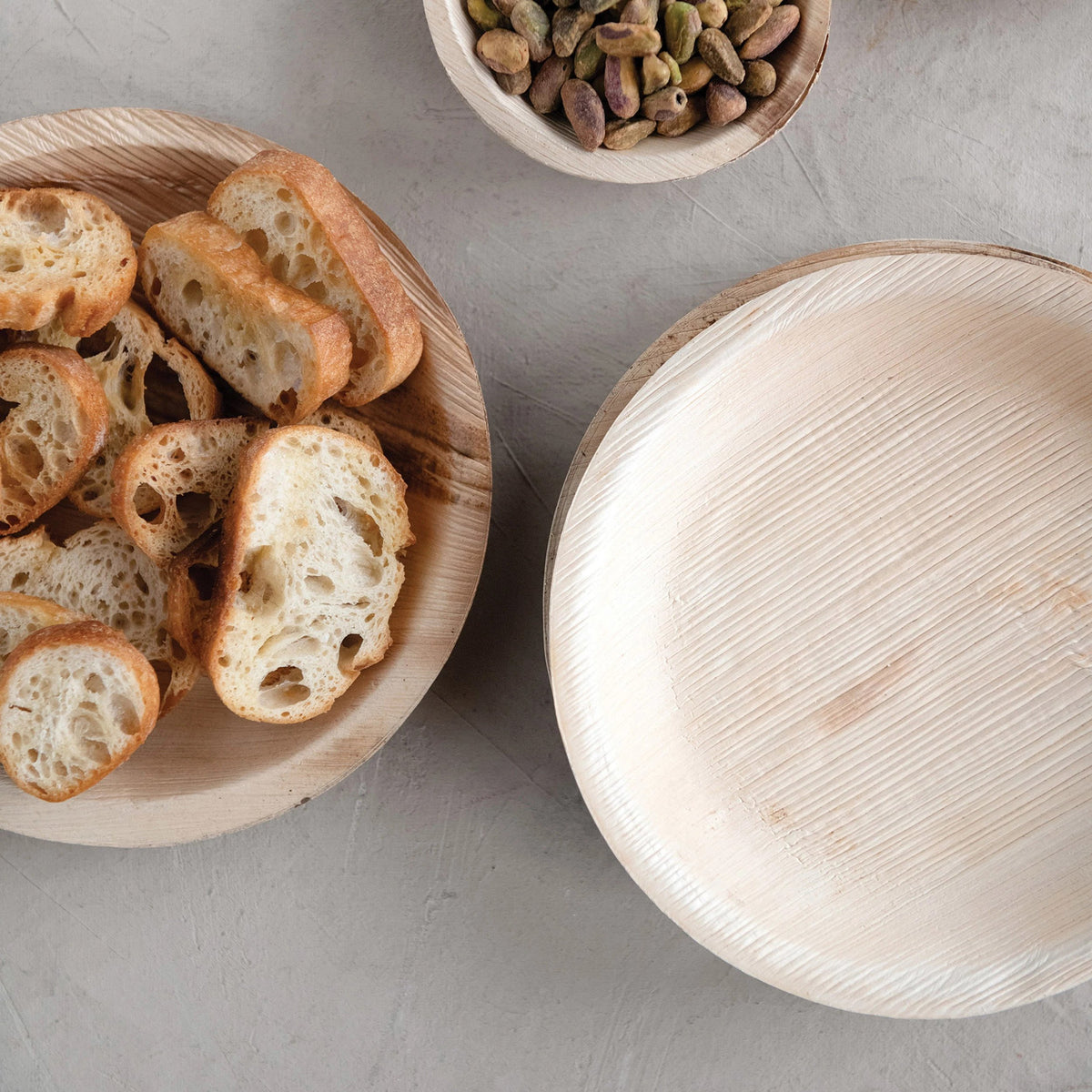 3-3/4" Round Dried Areca Palm Single Use Bowls