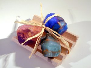 3 Piece Gemstone Soap Tray