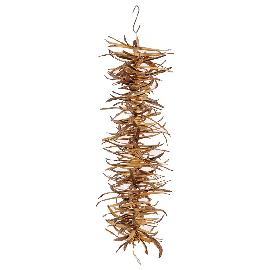 38"L Dried Natural Coconut Palm Garland