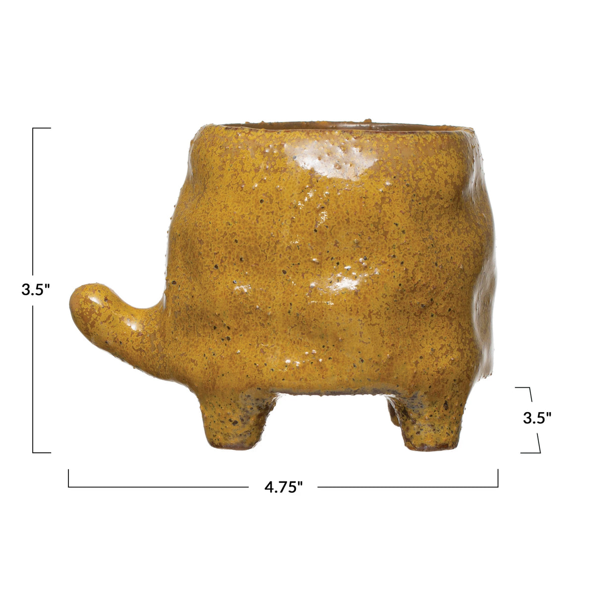 4 3/4" Stoneware Turtle Pot