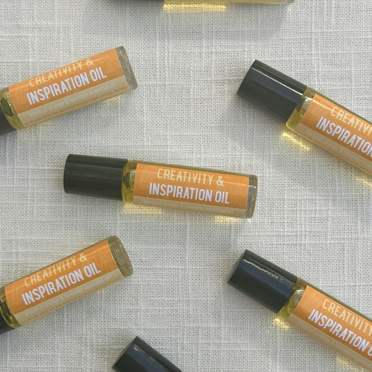 Channel your most creative energy with our Creativity &amp; Inspiration Oil Roll On! 10 ml roller bottle. Scented with lavender &amp; orange essential oil.