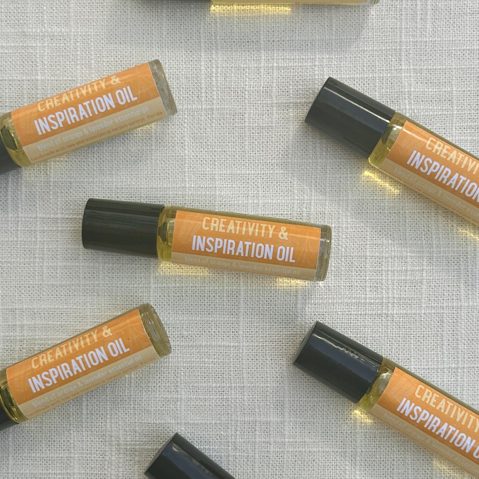 Channel your most creative energy with our Creativity & Inspiration Oil Roll On! 10 ml roller bottle. Scented with lavender & orange essential oil.