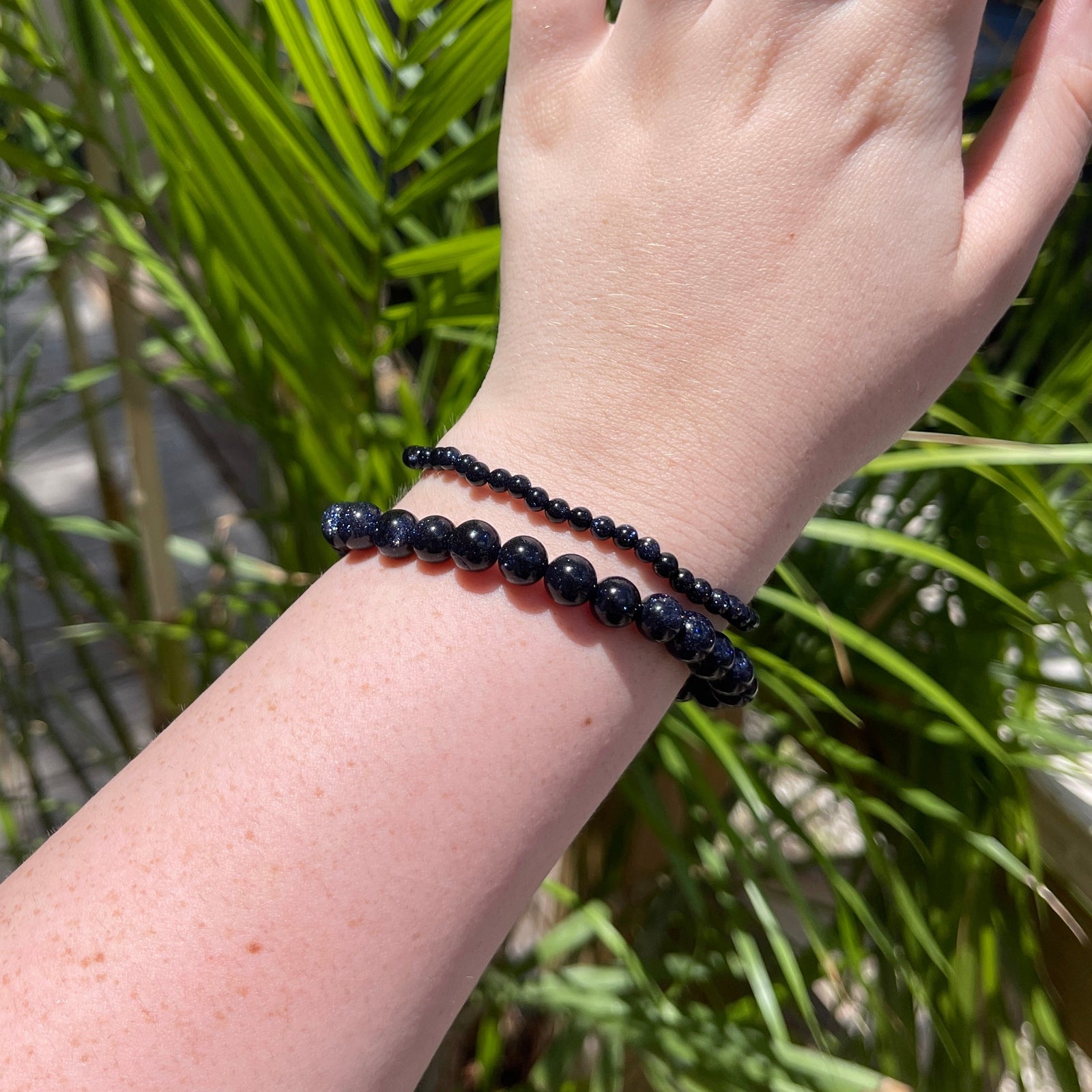 Blue Goldstone Crystal Bracelet