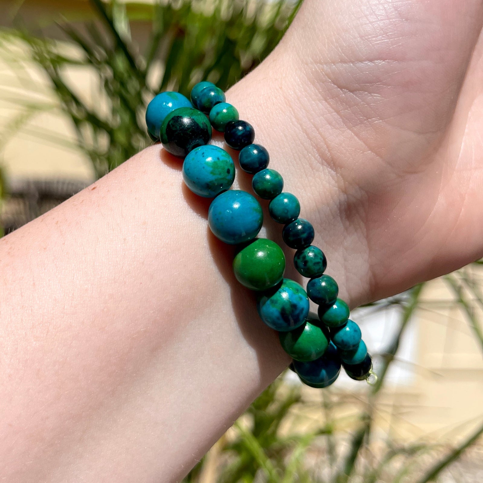 Chrysocolla Crystal Bracelet
