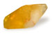 The T. S. Pink Corp SoapRocklet is a polished, yellow-orange soap with a smooth finish and pointed end, resembling a radiant gemstone, shown against a white background.
