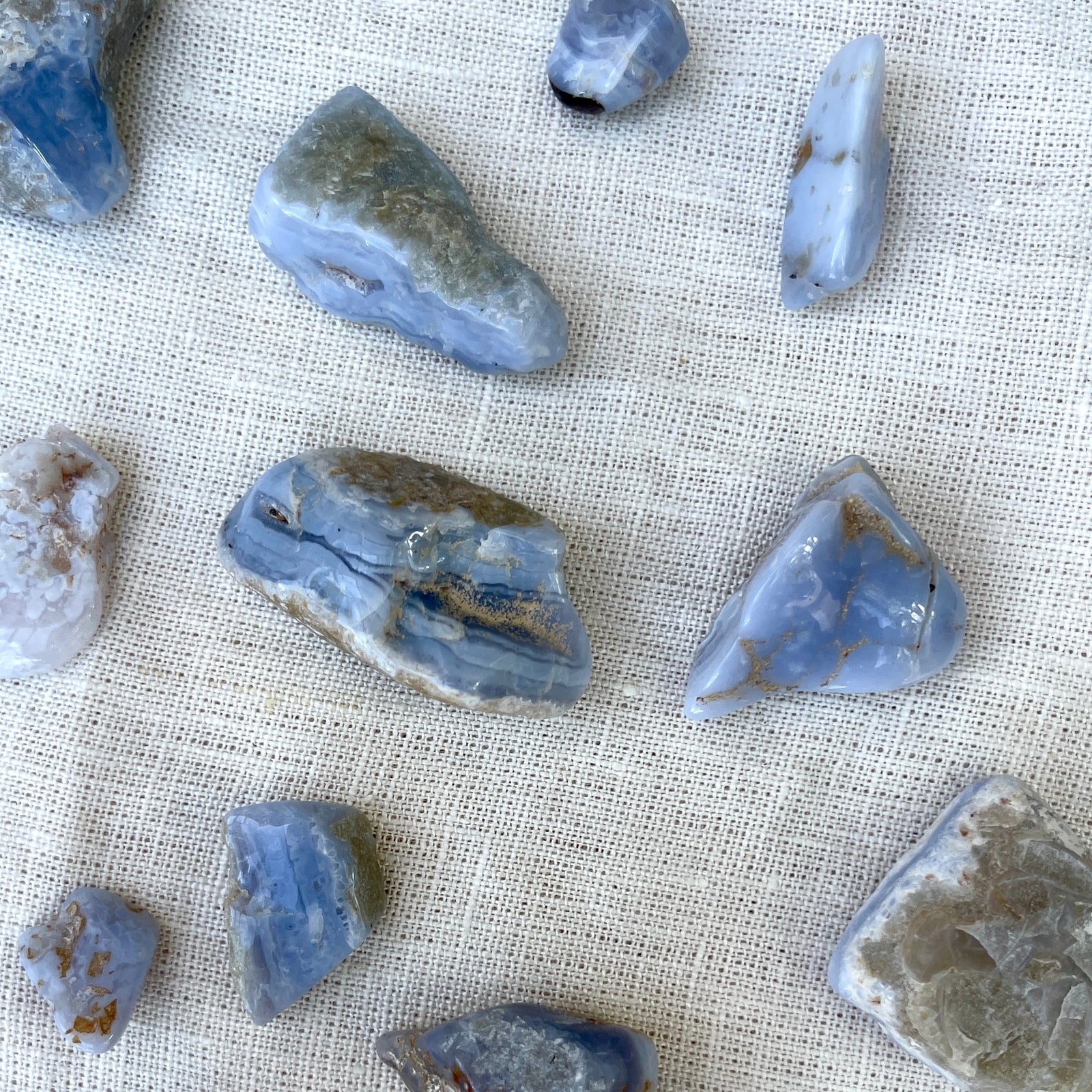 Blue Lace Agate Rough Tumble