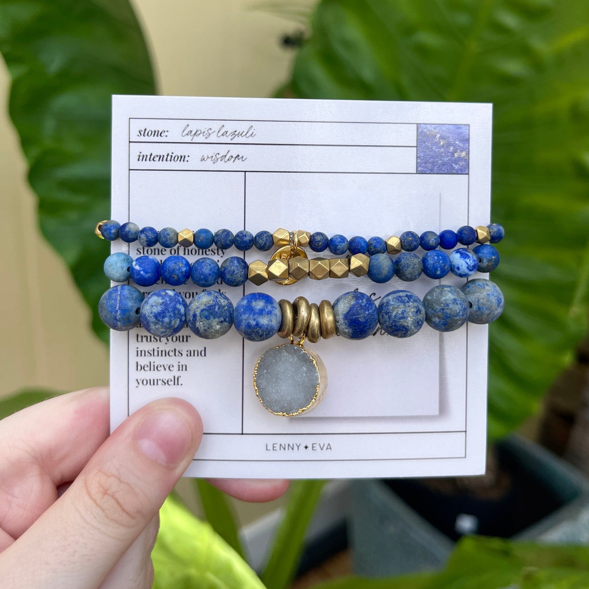 Lapis Lazuli crystal Bracelet Stack