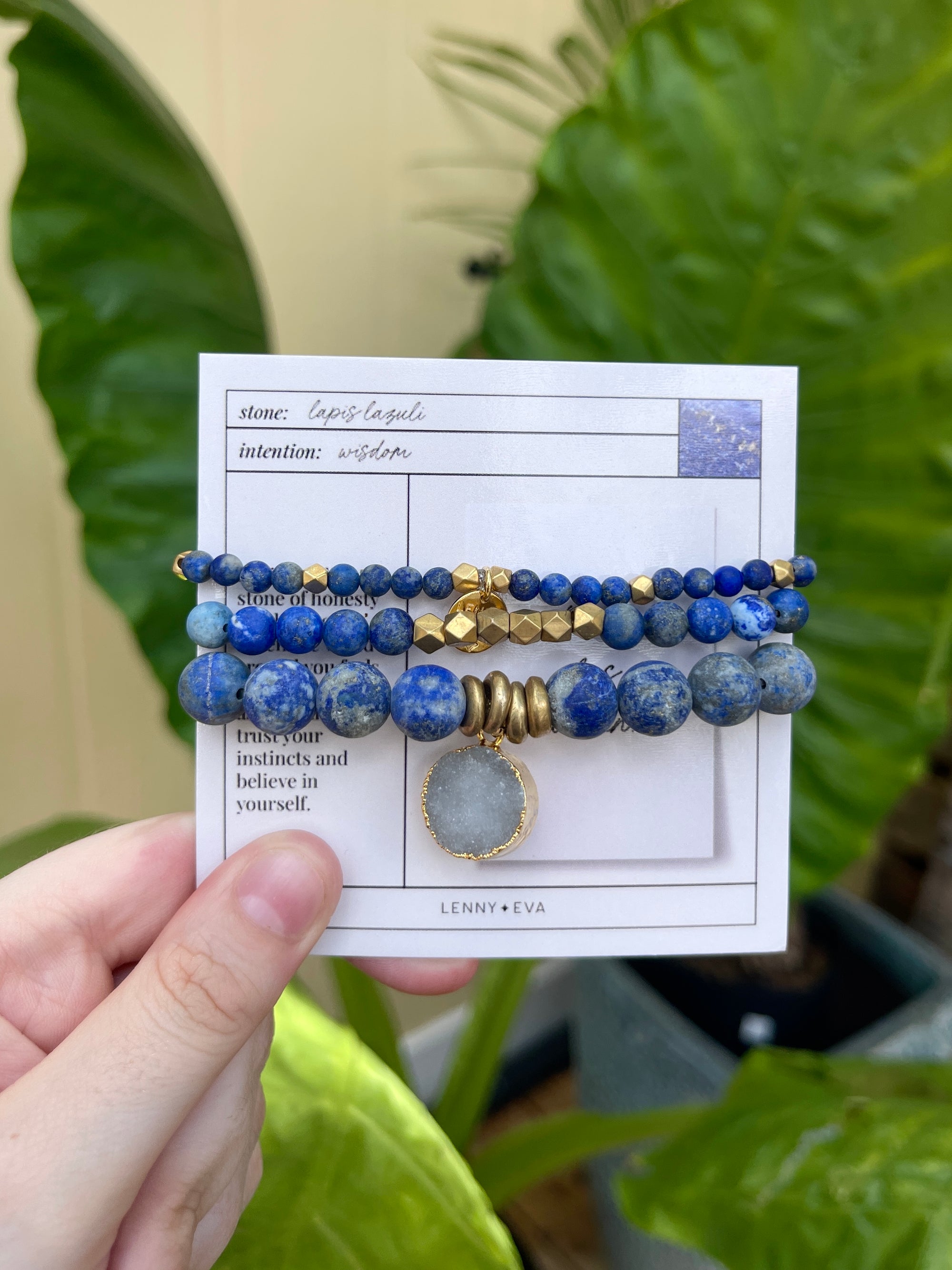 Lapis Lazuli crystal Bracelet Stack