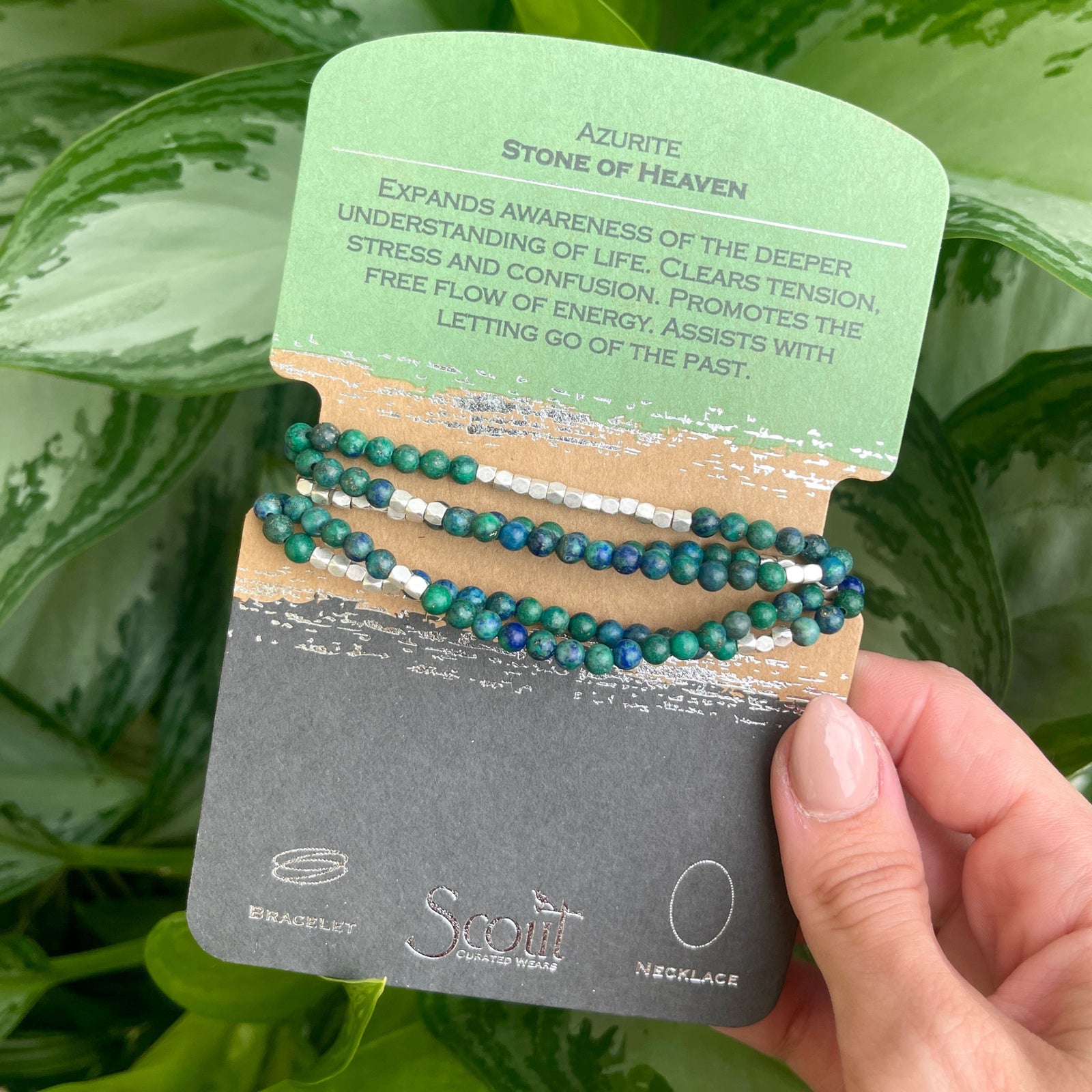 Azurite Wrap Bracelet & Necklace