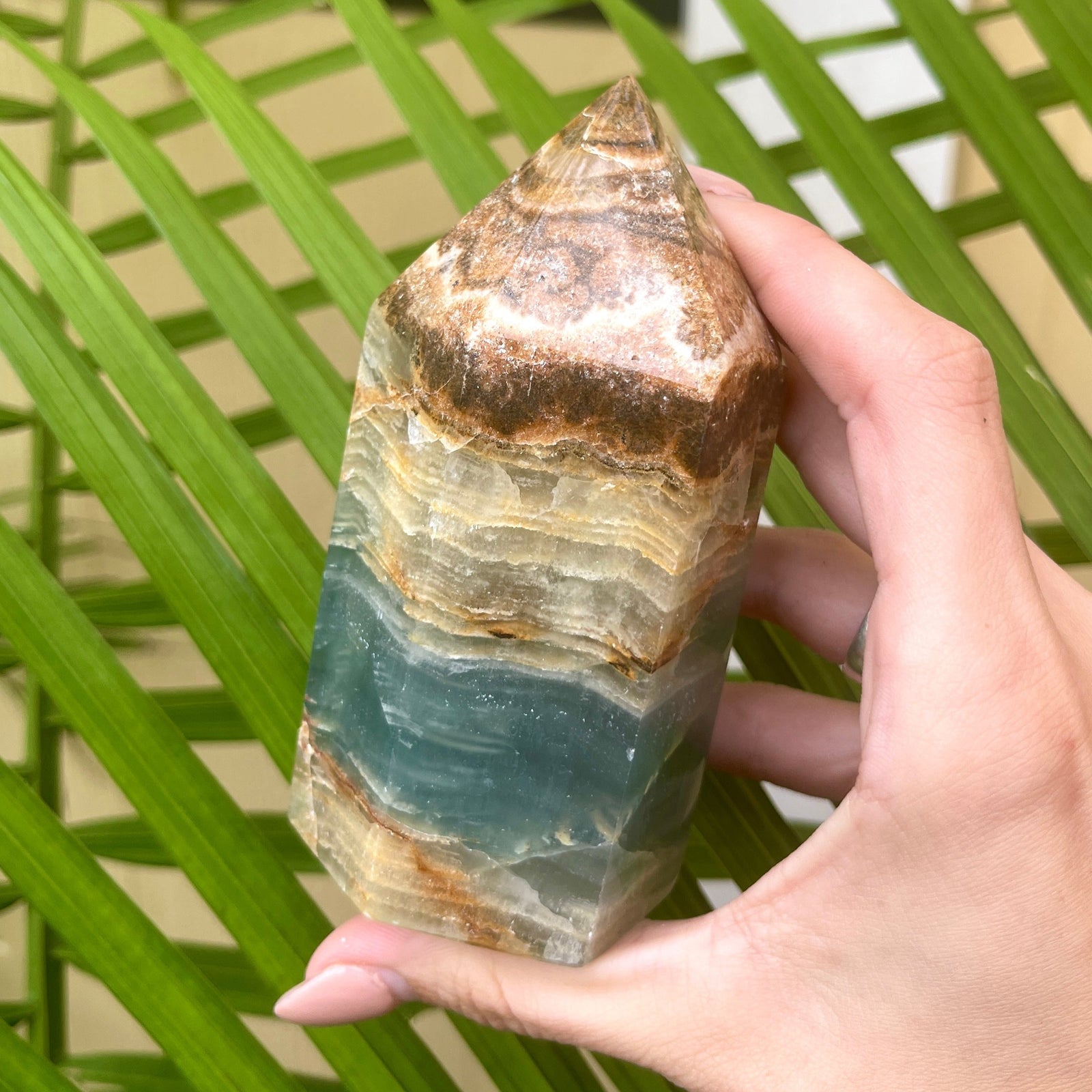 Aquatine Lemurian Calcite Large Towers