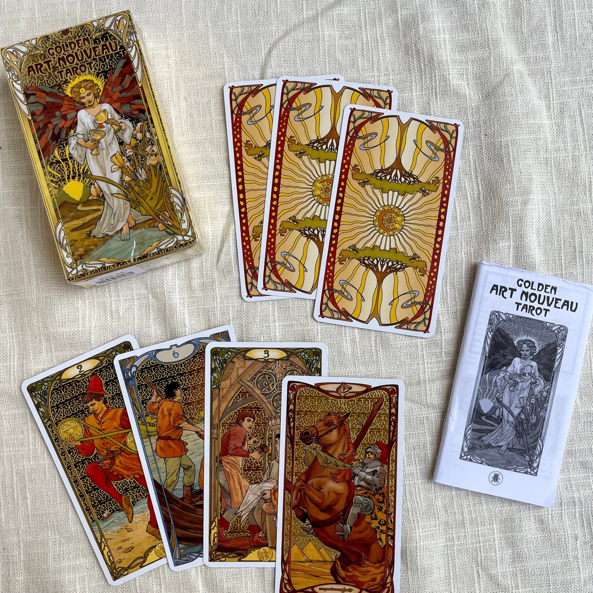Golden Art Nouveau Tarot deck