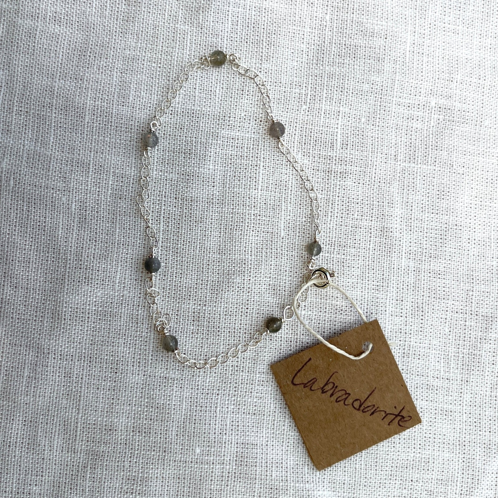 Labradorite Sterling Silver Anklet