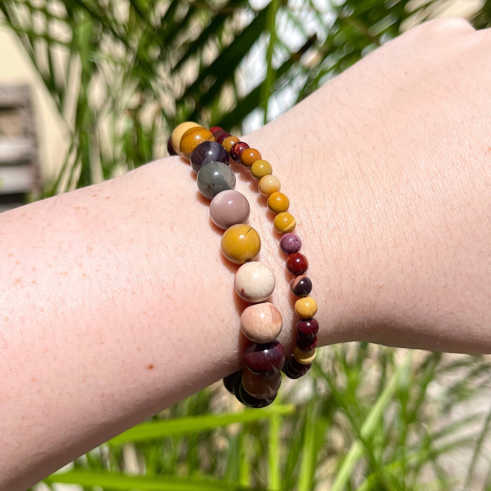 Mookaite Jasper Bracelet Crystal Bracelets 8mm 4mm