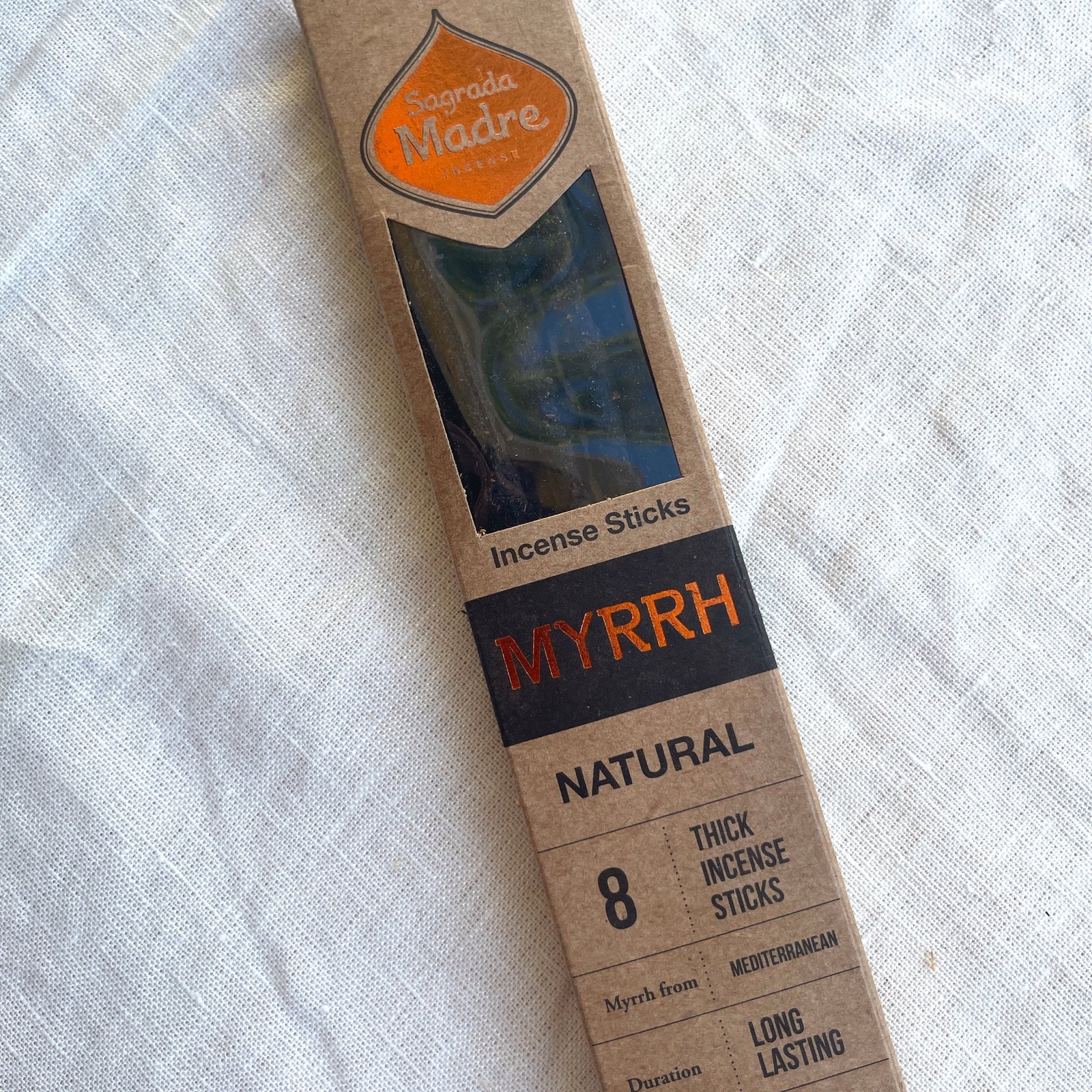Myrrh Natural Resin Incense Sticks 8 Sticks per box