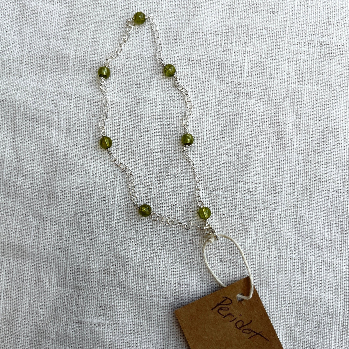 Peridot Sterling Silver Anklet