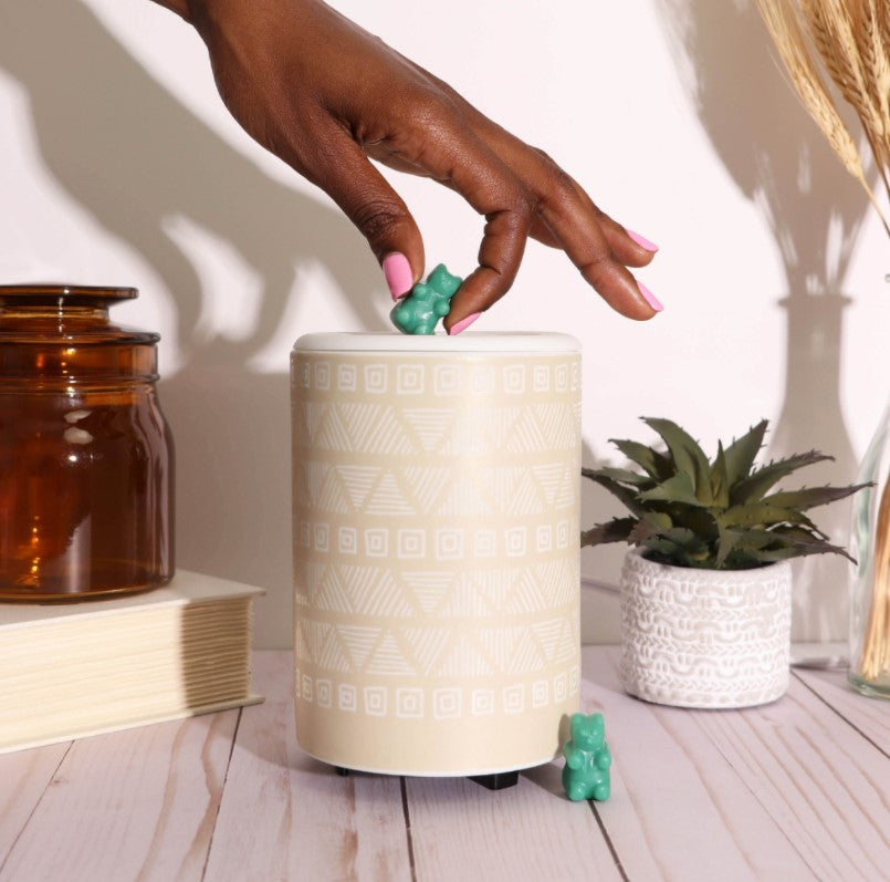 Mod Wax Warmer in Tan Pottery