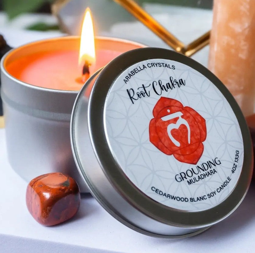 Root Chakra Candle Tin