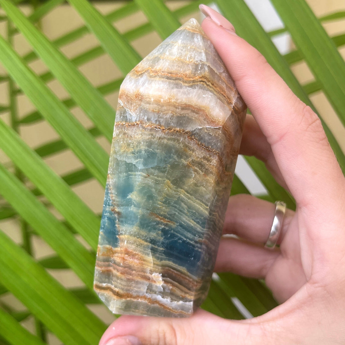Aquatine Lemurian Calcite Large Towers