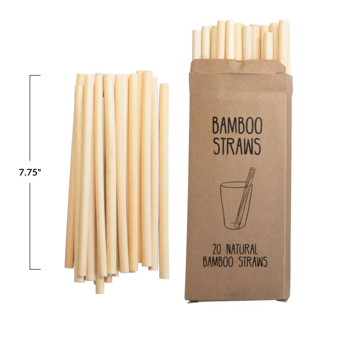 Bamboo Drinking Straws/Box of 20