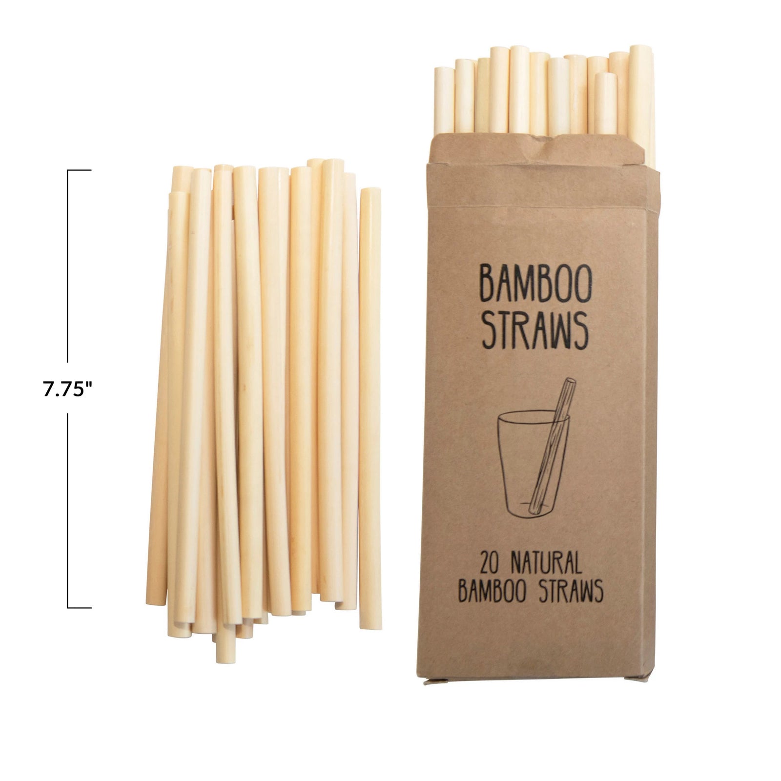 Bamboo Drinking Straws/Box of 20