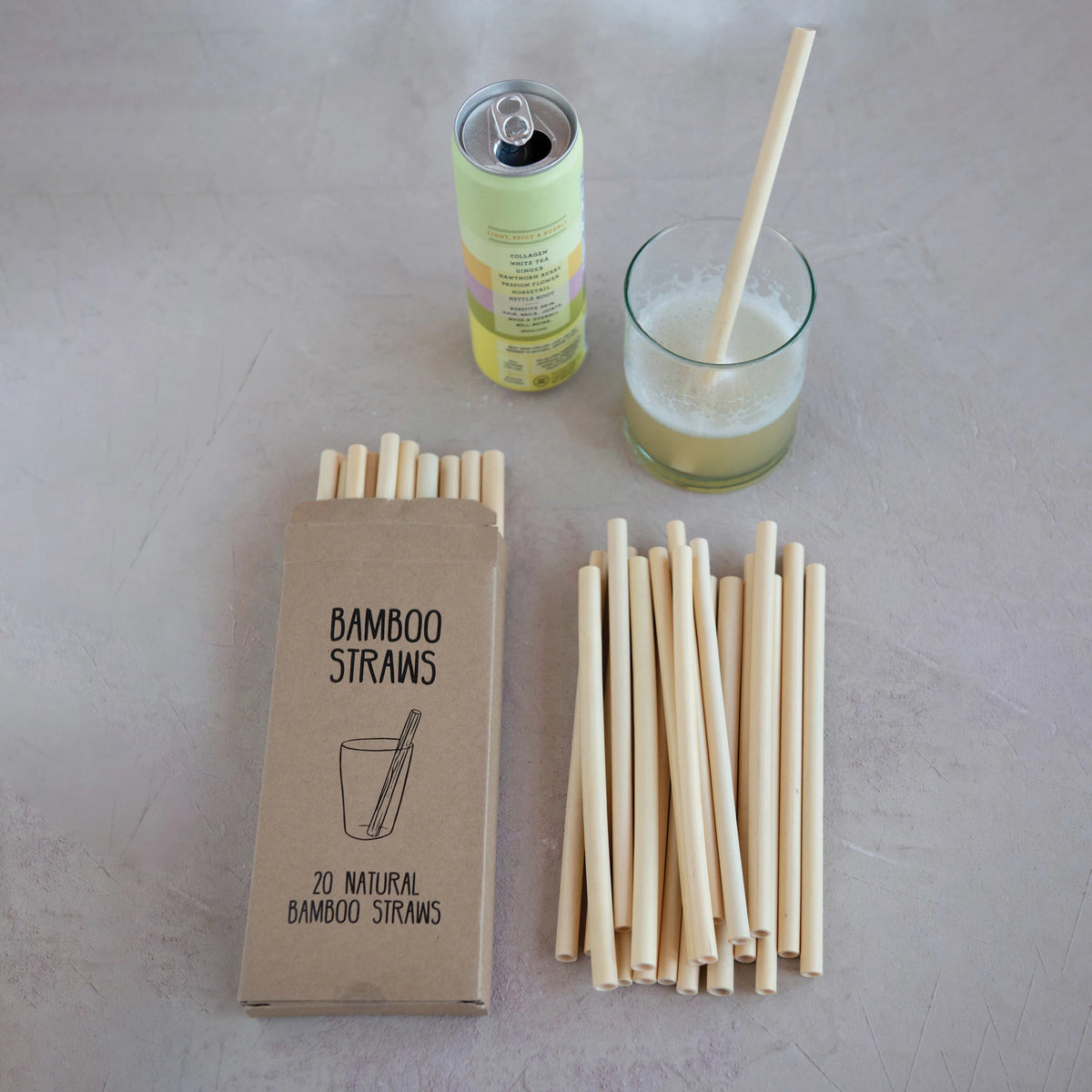 Bamboo Drinking Straws/Box of 20