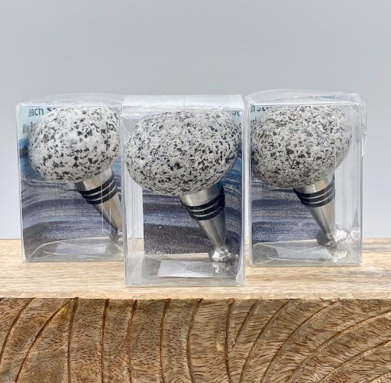 Beach Stone Wine Stopper