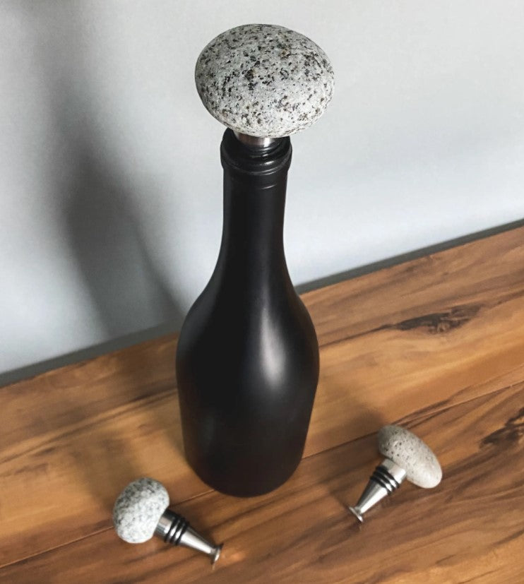 Beach Stone Wine Stopper