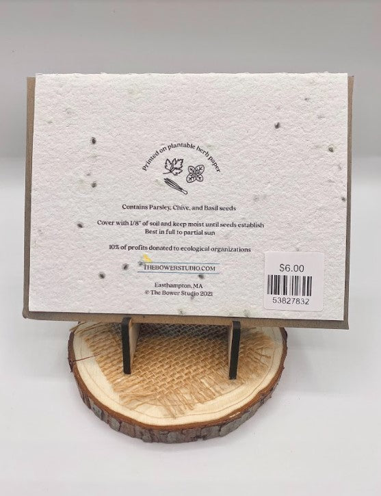 Botanical Thank You Plantable Herb Card
