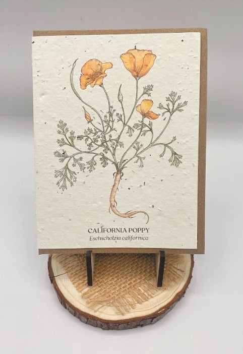 California Poppy Plantable Wildflower Card
