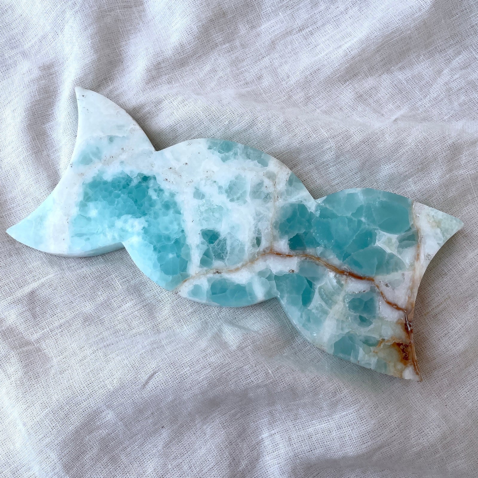 Caribbean Calcite Triple Moon