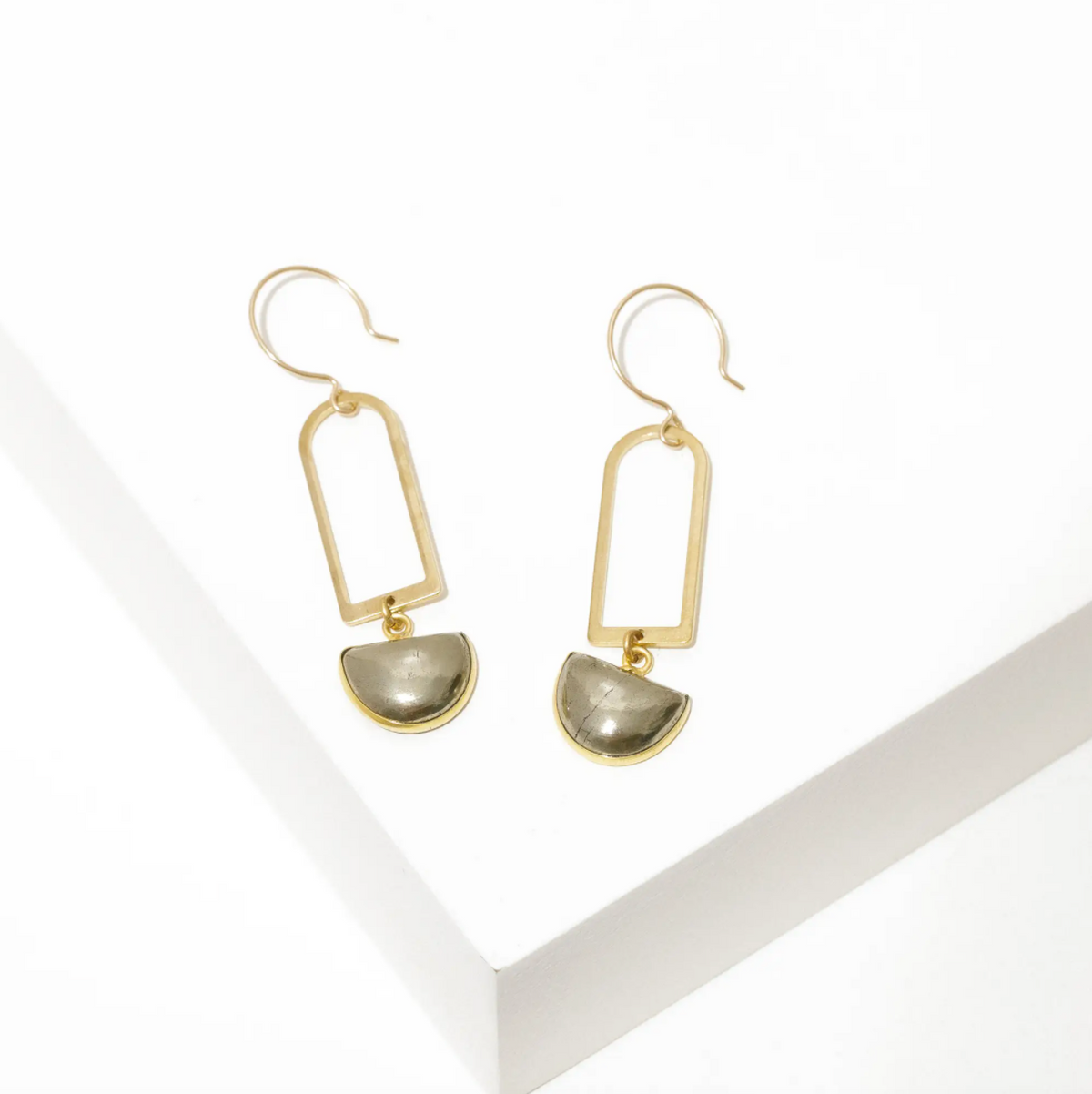Casablanca Earrings: Pyrite