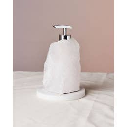 Clear Quartz Soap, Sanitizer, Lotion Dispenser