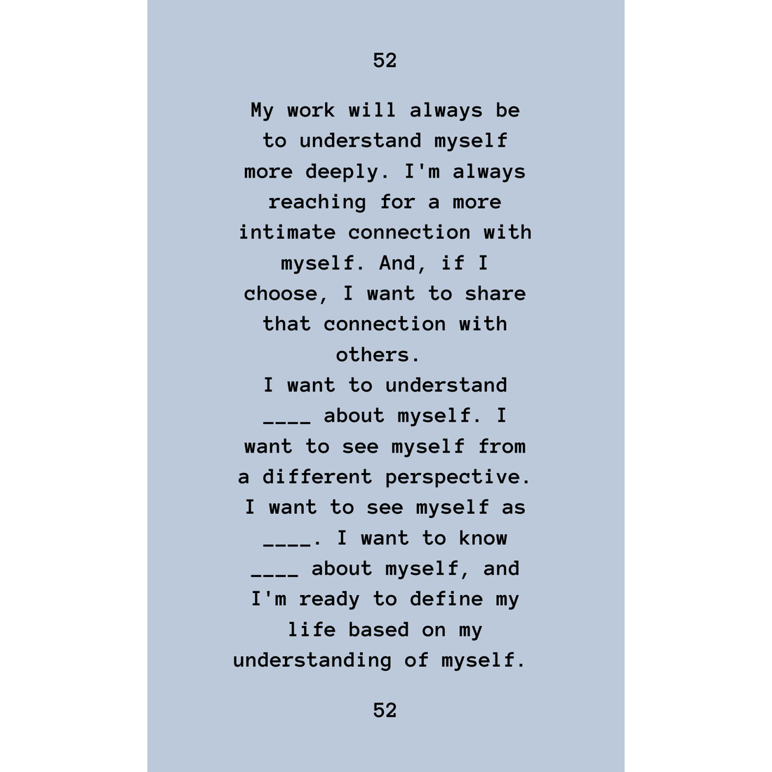 Dear Self Prompt Card Deck