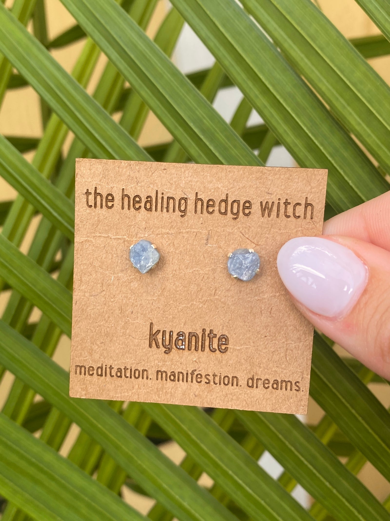 Kyanite Sterling Silver Stud Earrings