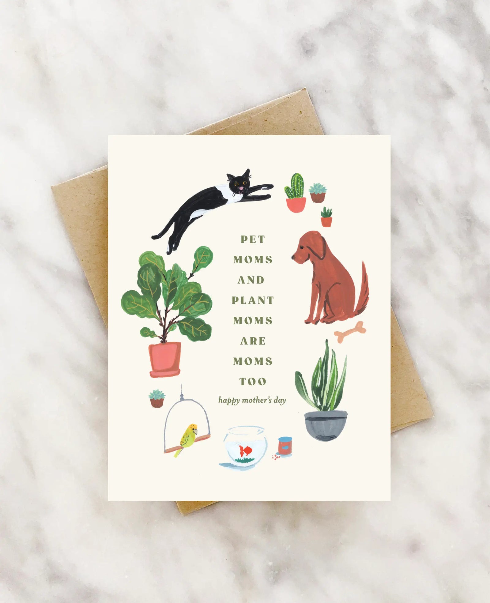 Pet Mom Plant Mom - Mother's Day Card
