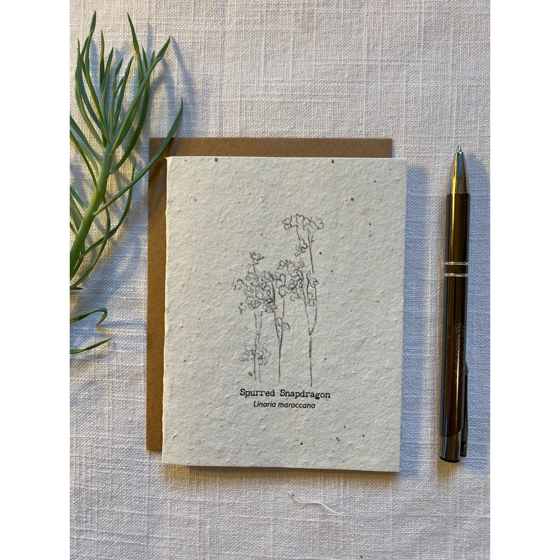 Plantable Wildflower Seed Card - Sketched Snapdragon