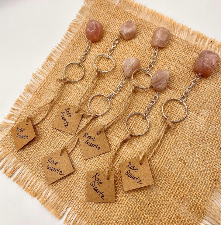 Rose Quartz Keychain