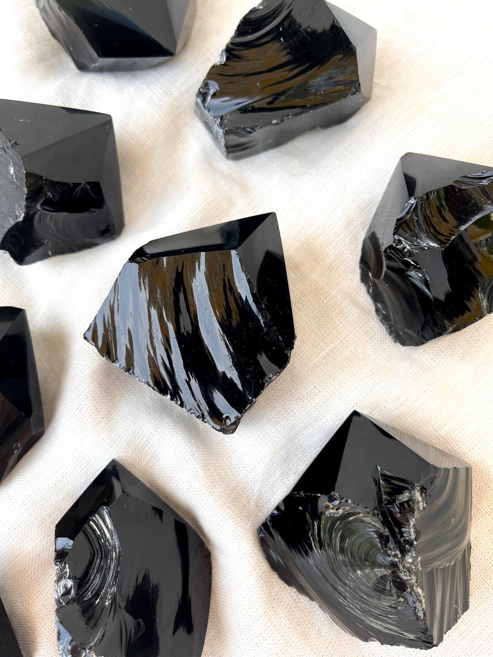Rough Black Obsidian Points