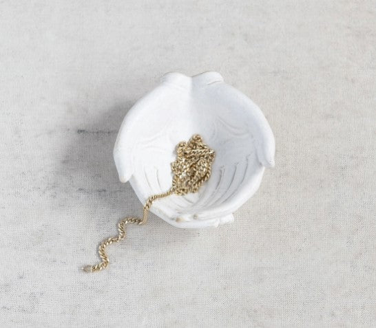 Stoneware Hands Bowl - White