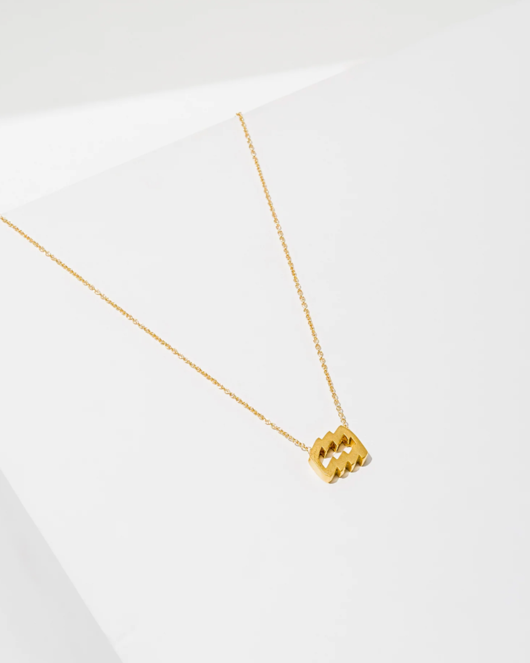 XAquarius Gold Plated Zodiac Necklace